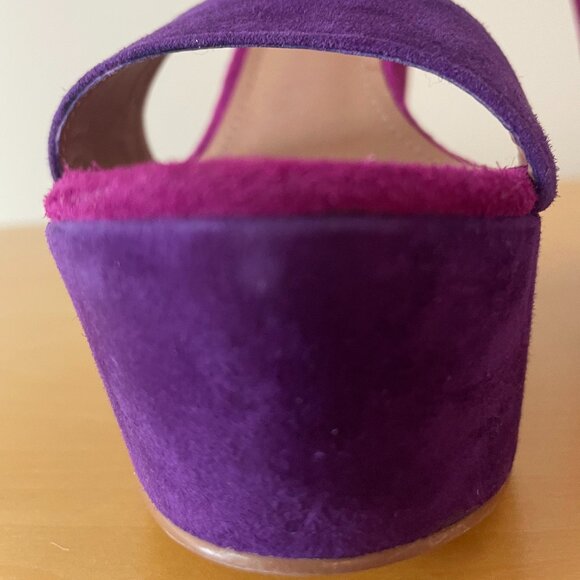 Steve Madden Suede Purple Color Block Wedges - Picture 4 of 11